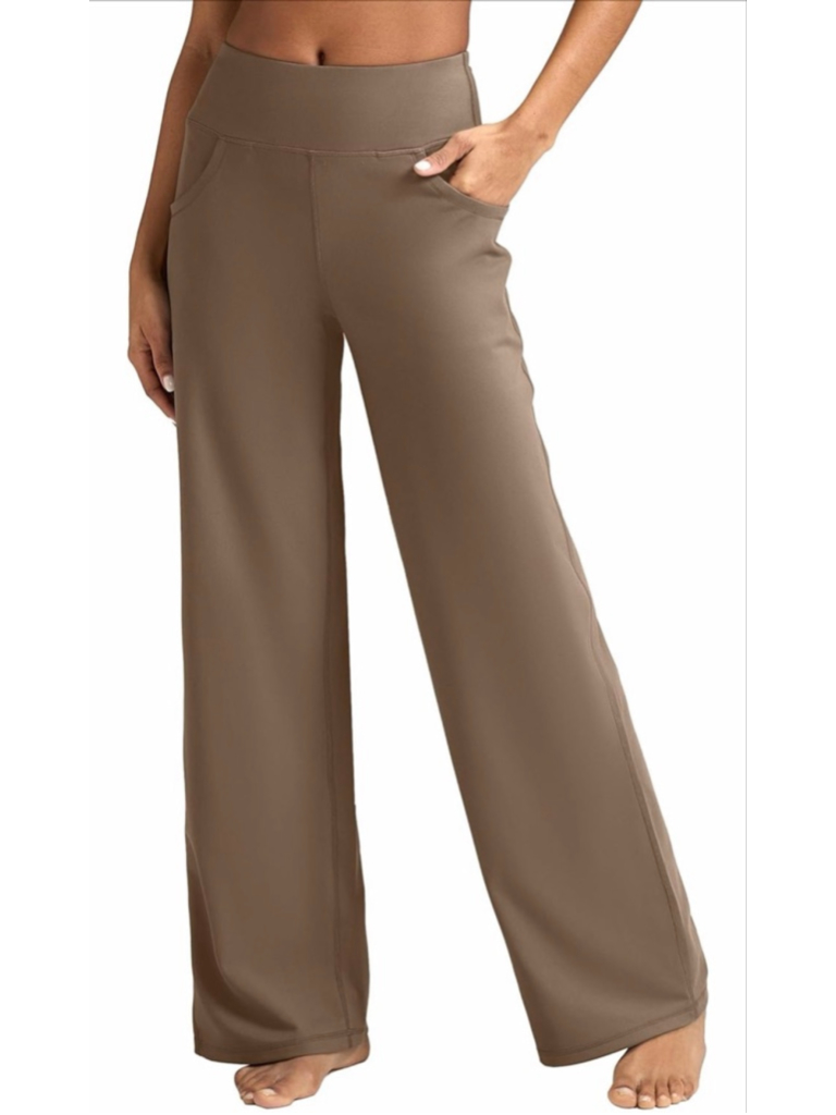 New Super Soft Wide Leg Pants High-Waisted Yoga Career Dress Pants Pockets 2x